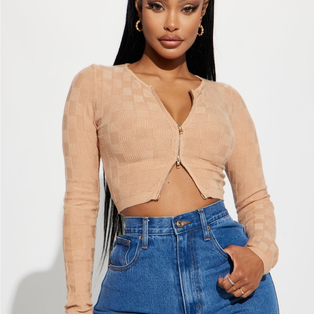 Smoke and mirrors zip up cardigan